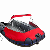 Тент универсальный носовой для лодки ПВХ 340-450 красный