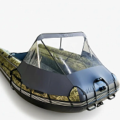 Тент универсальный носовой для лодки ПВХ 340-450 графит